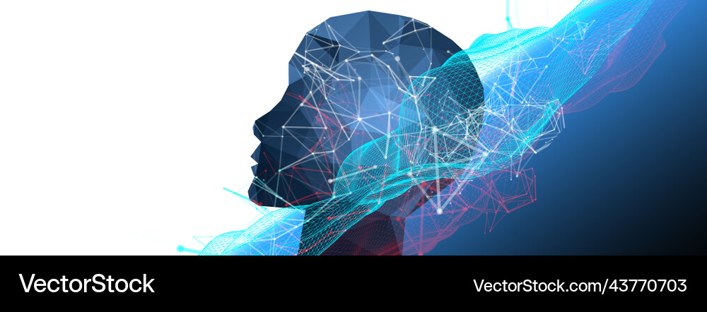 Artificial intelligence concept creative brain Vector Image