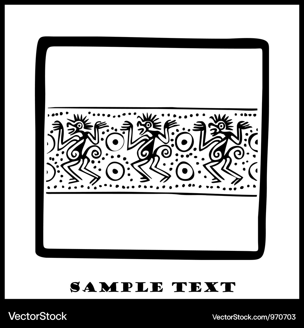 Aztec ethnic motif pattern Vector Image