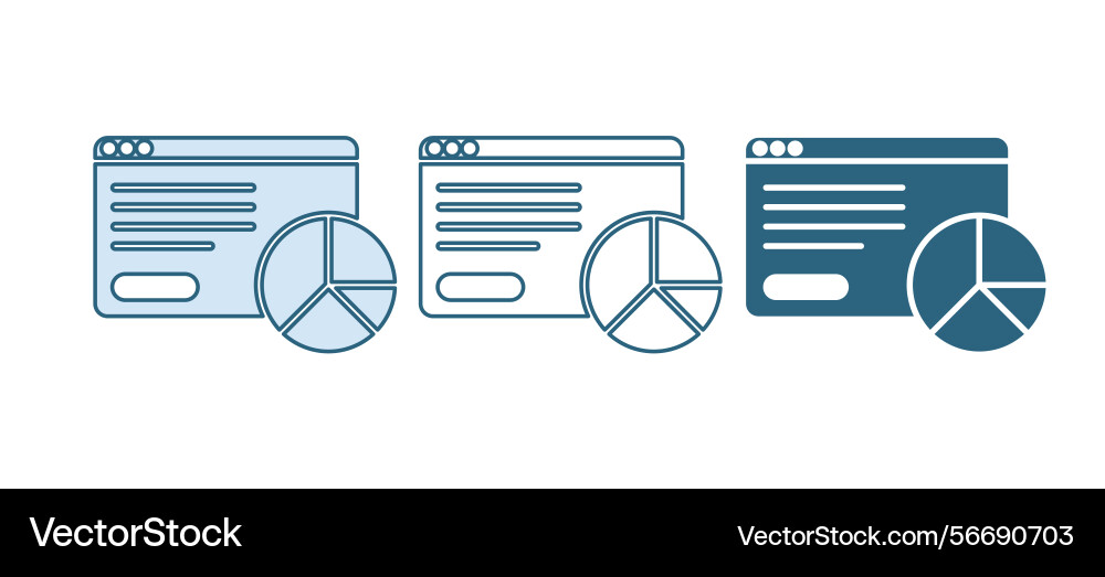 Blue web analytics information and development vector image