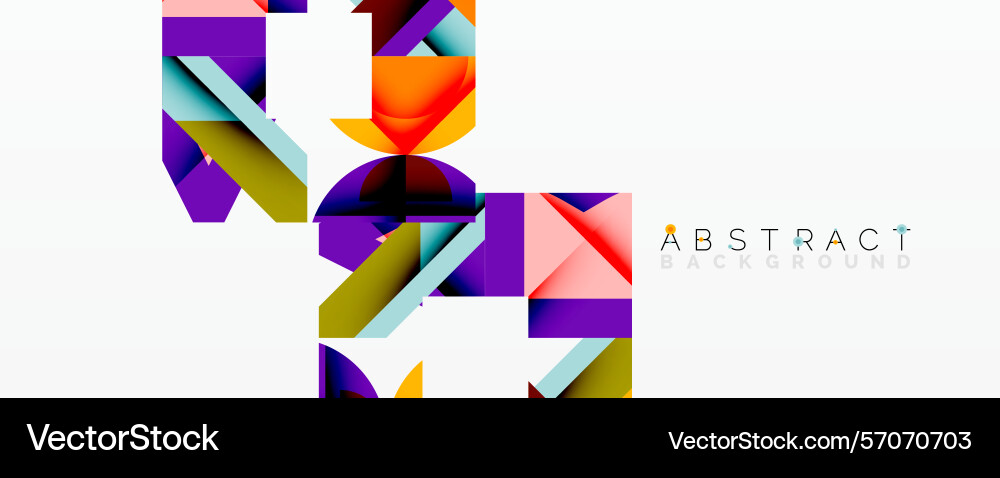 Bright geometric shapes overlap creating dynamic Bright geometric shapes overlap creating dynamic Vector Image