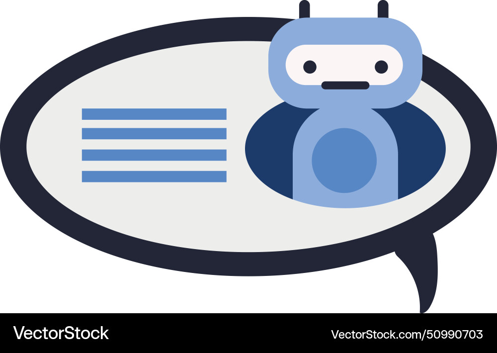 Chatbot service dialog icon Vector Image