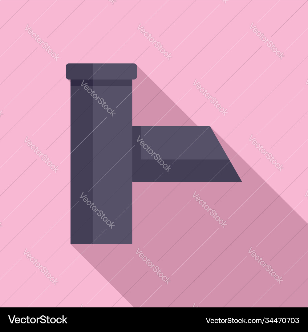 Clean gutter icon flat style Clean gutter icon flat style vector image