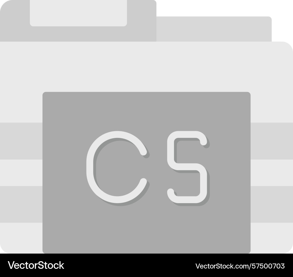 Cs folder icon vector image