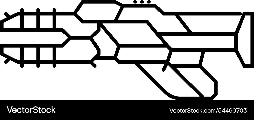 Hacker mask cyberpunk line icon Vector Image