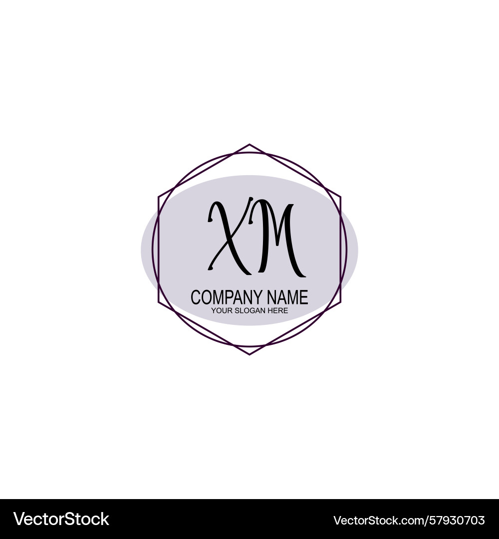 Handwriting logo concepts with initial xm Handwriting logo concepts with initial xm Vector Image