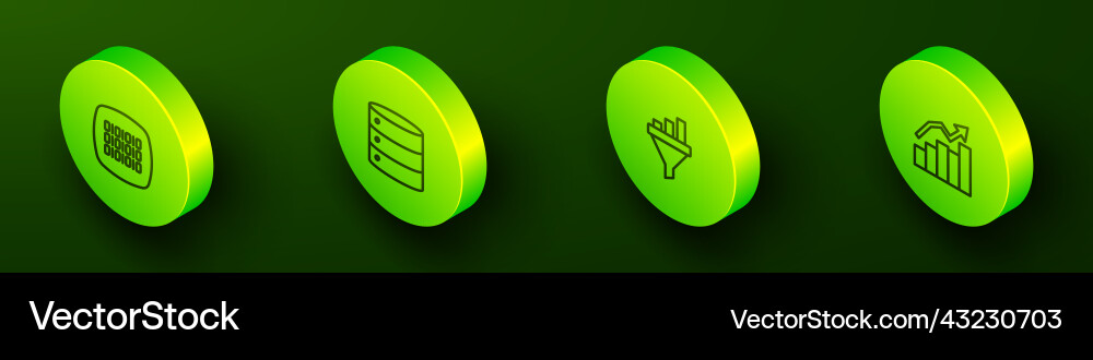 Isometrische Zeile binäre Code Server Verkäufe Isometrische Zeile binäre Code Server Verkäufe vektorbild