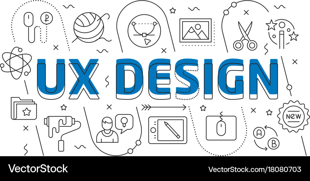 Linear slide for the presentation ux vector image