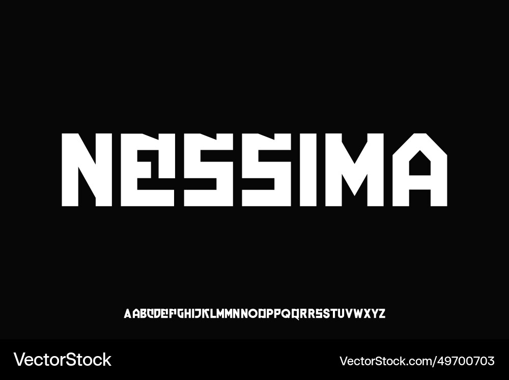 Modern display alphabet font design suitable Modern display alphabet font design suitable vector image