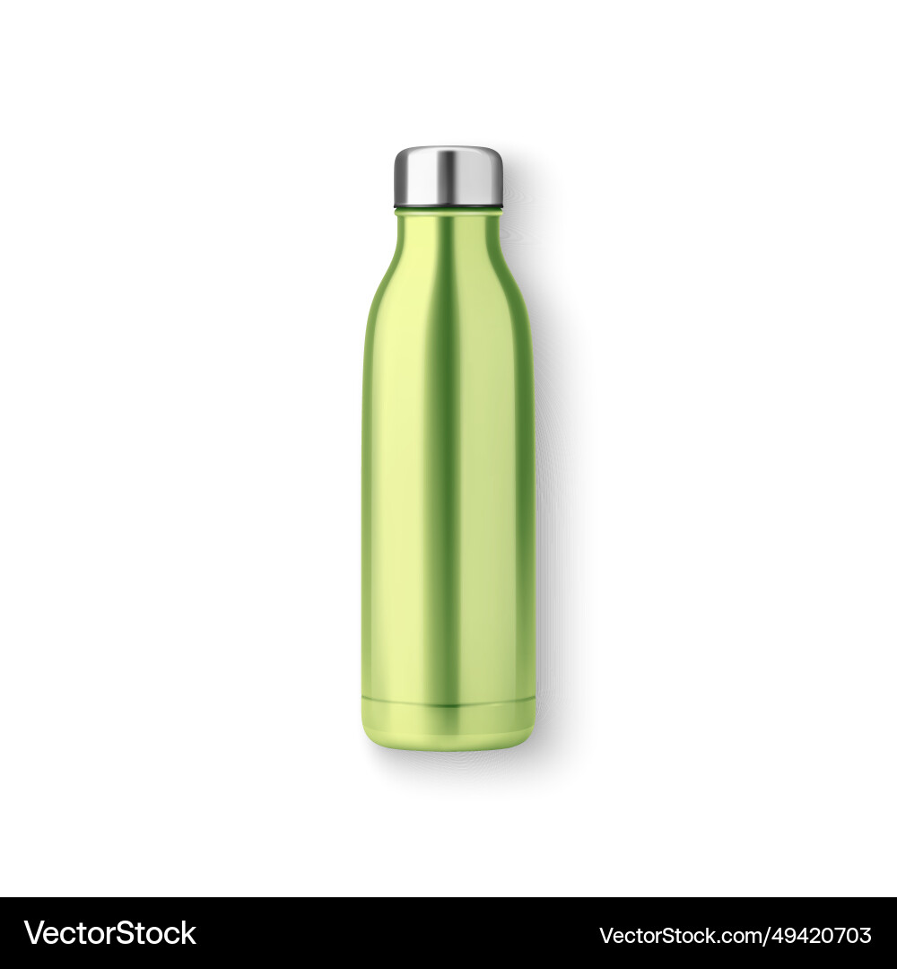 Realistic 3d green blank glossy metal Realistic 3d green blank glossy metal vector image