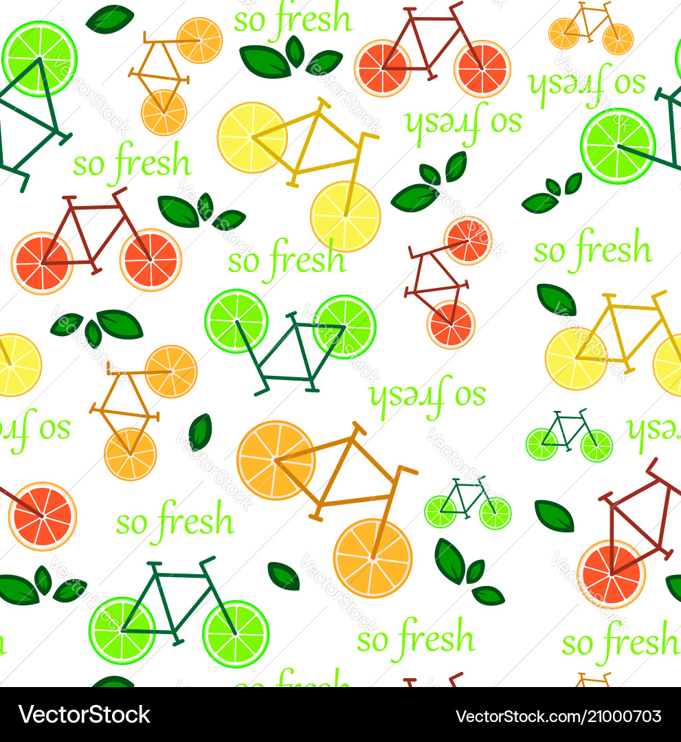 Seamless pattern with oranges vector image