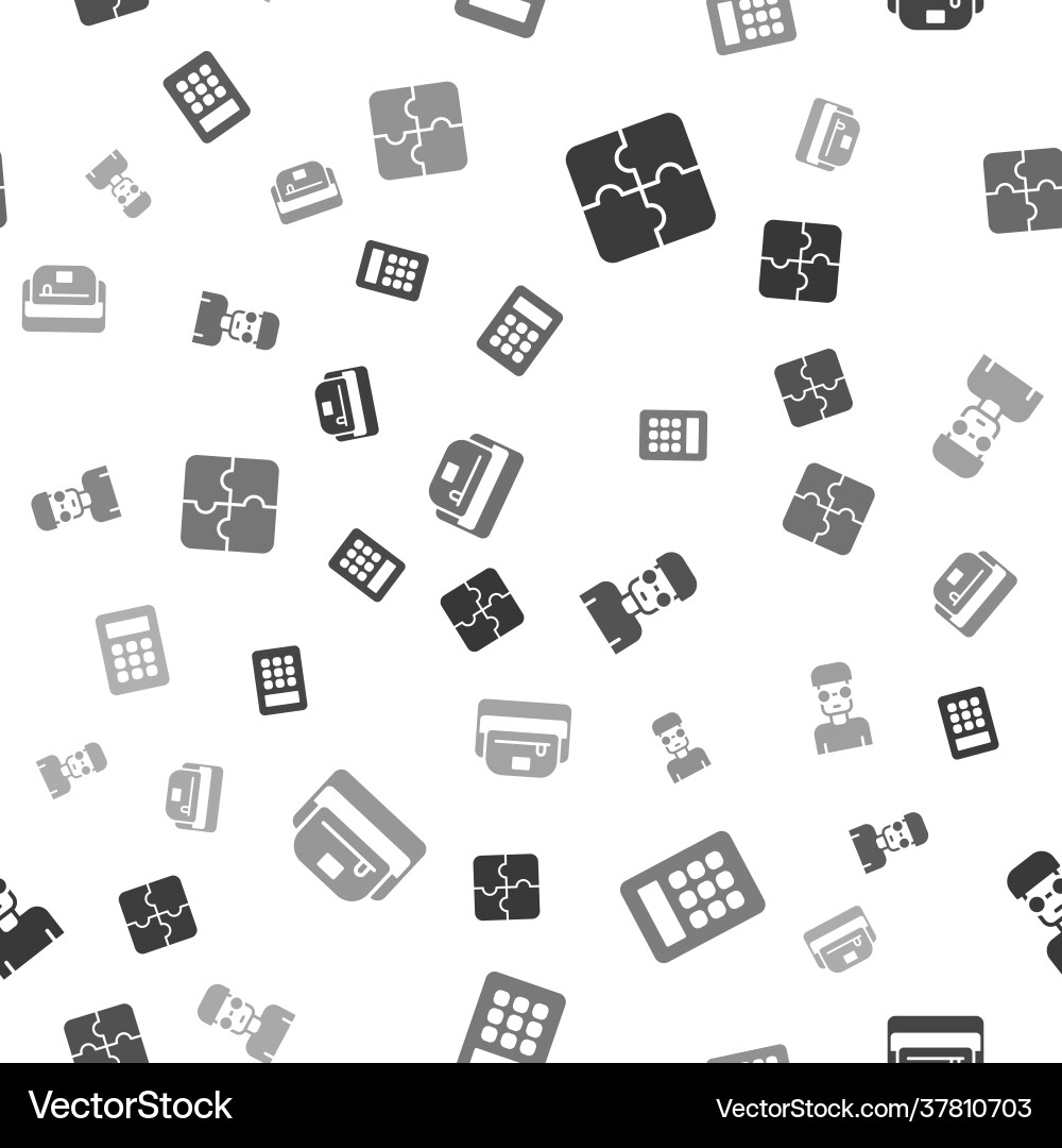 Set piece puzzle calculator nerd geek Set piece puzzle calculator nerd geek vector image