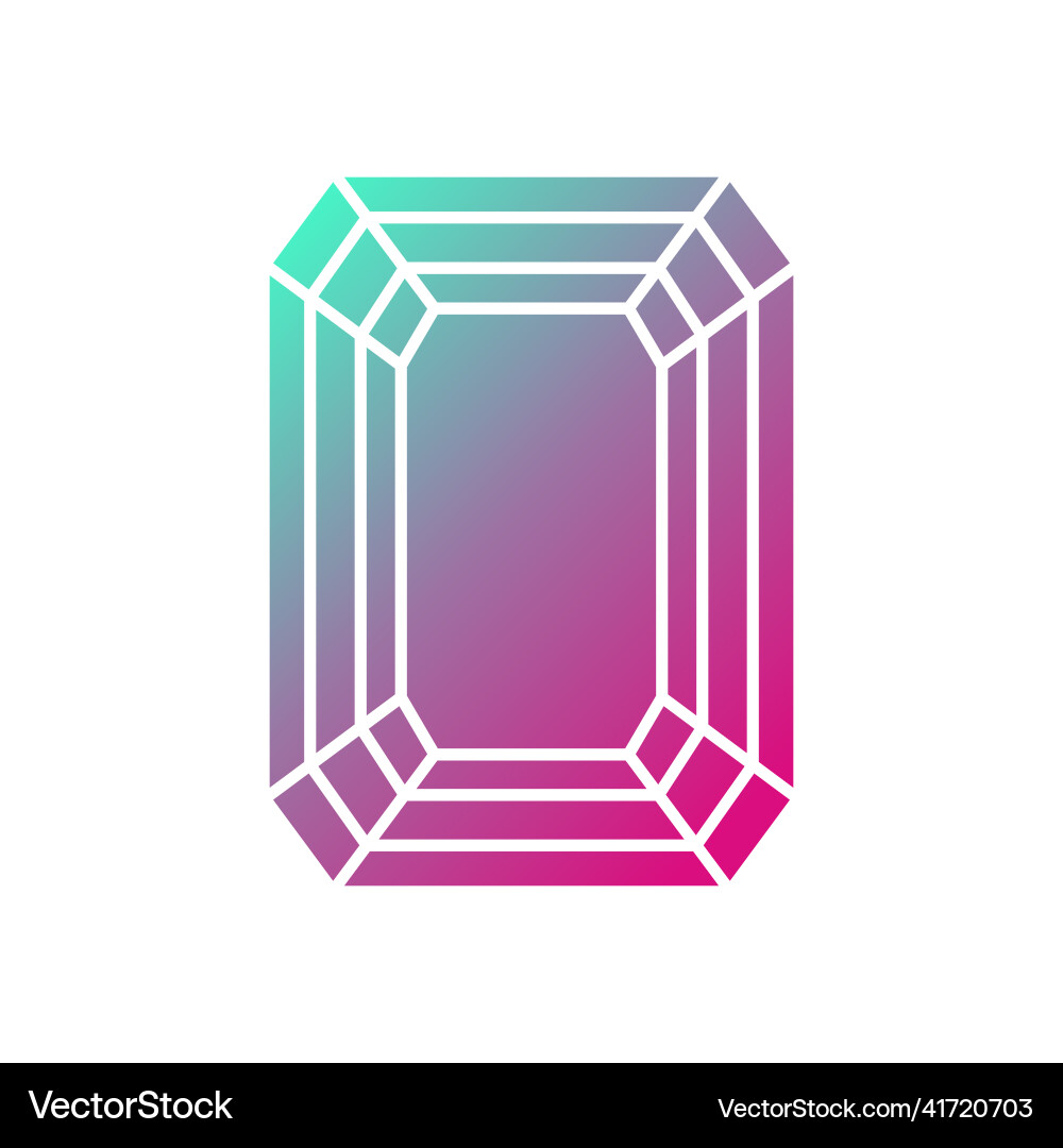 Simple icon gem element for your design vector image
