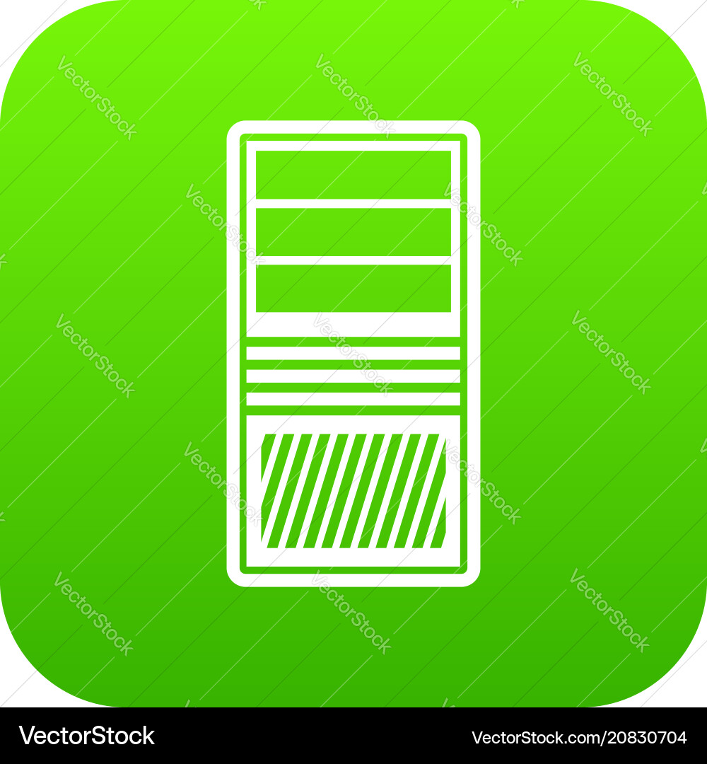 Black Computer System Unit Icon vector image
