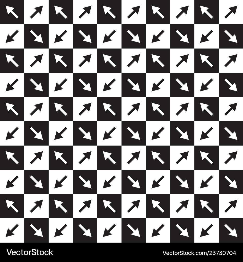 Checkered pattern with arrows Checkered pattern with arrows vector image