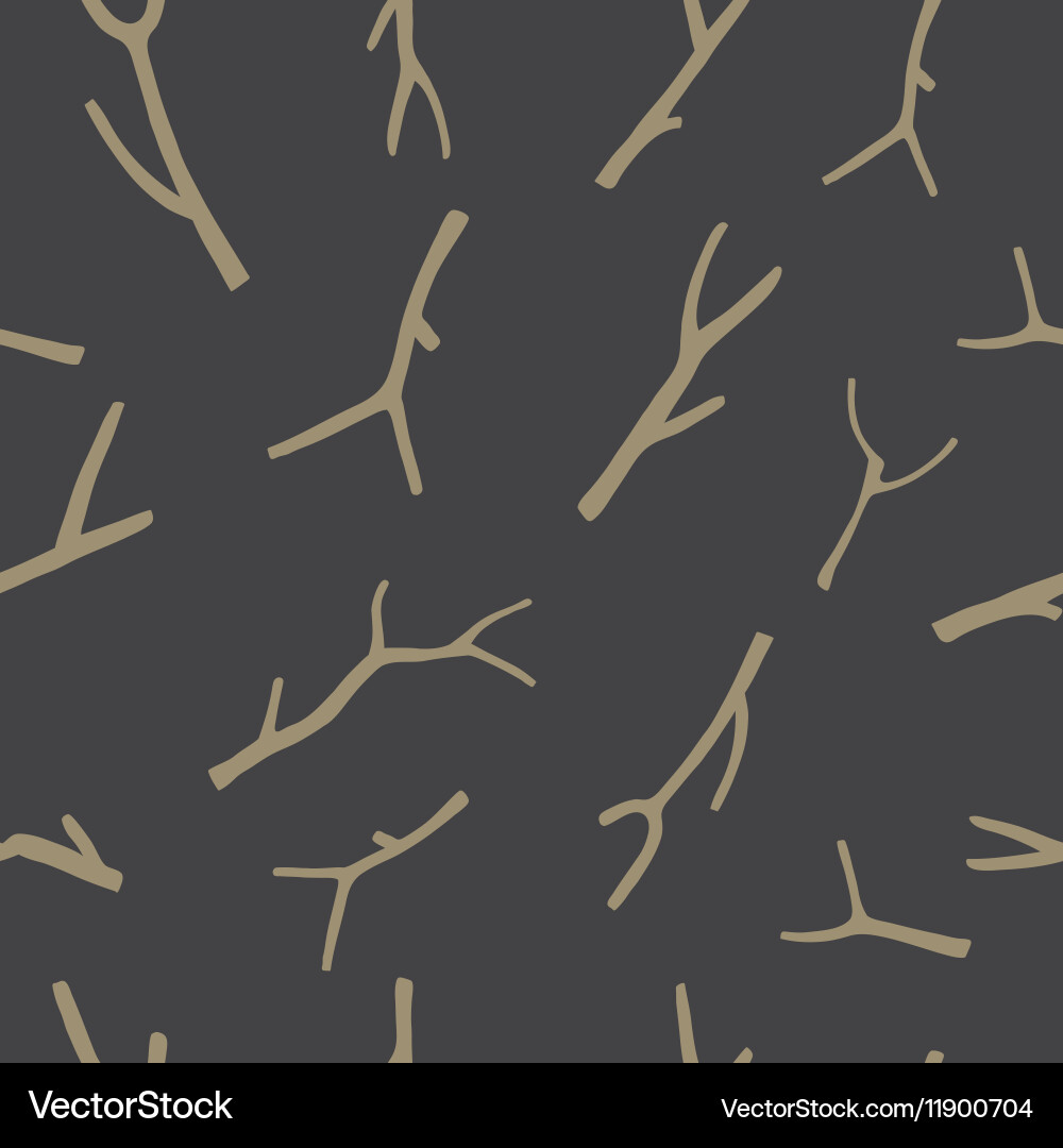 Christmas rustic seamless pattern with branch vector image