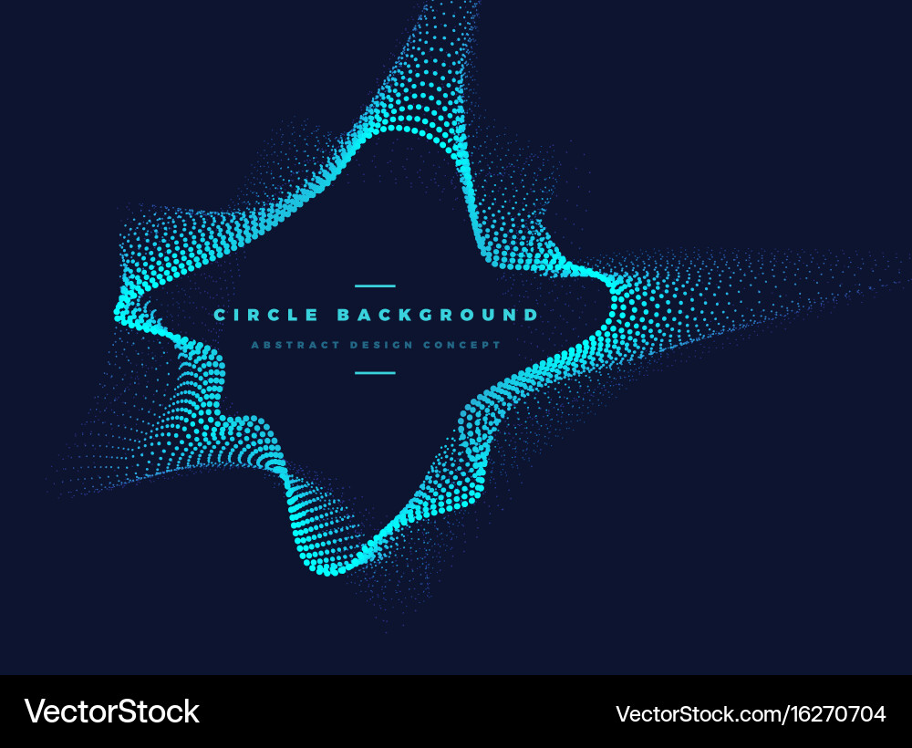 Circle particle star shape Vector Image