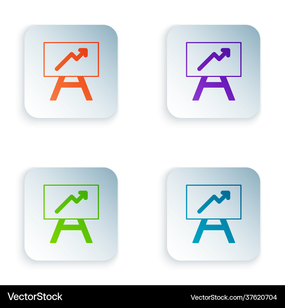 Color board with graph chart icon isolated Color board with graph chart icon isolated vector image