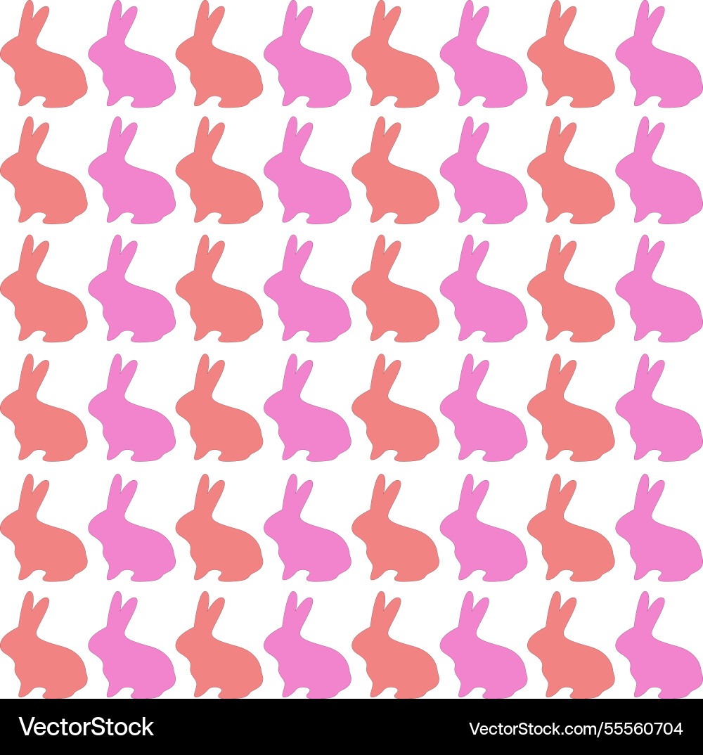 Colorful bunnies spring pattern texture background vector image