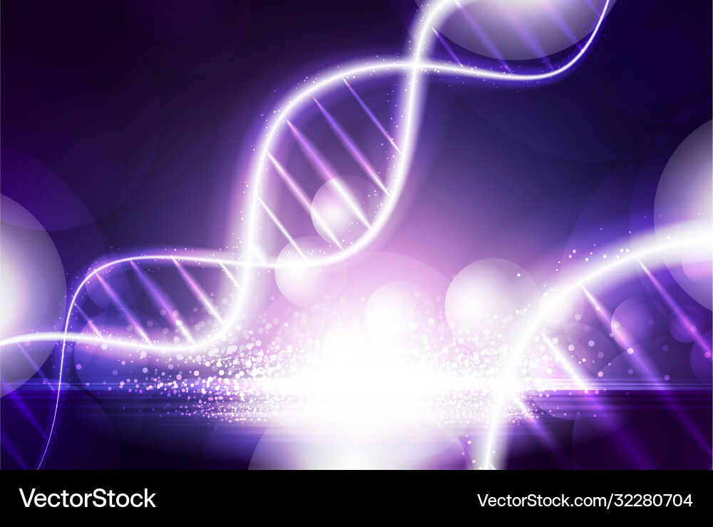 Dna digital sequence code structure with glow Dna digital sequence code structure with glow vector image