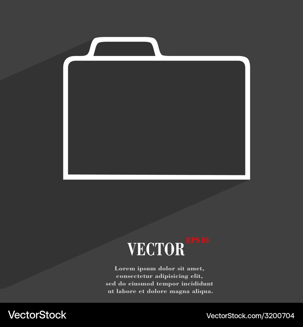 Document folder icon symbol flat modern web design Vector Image