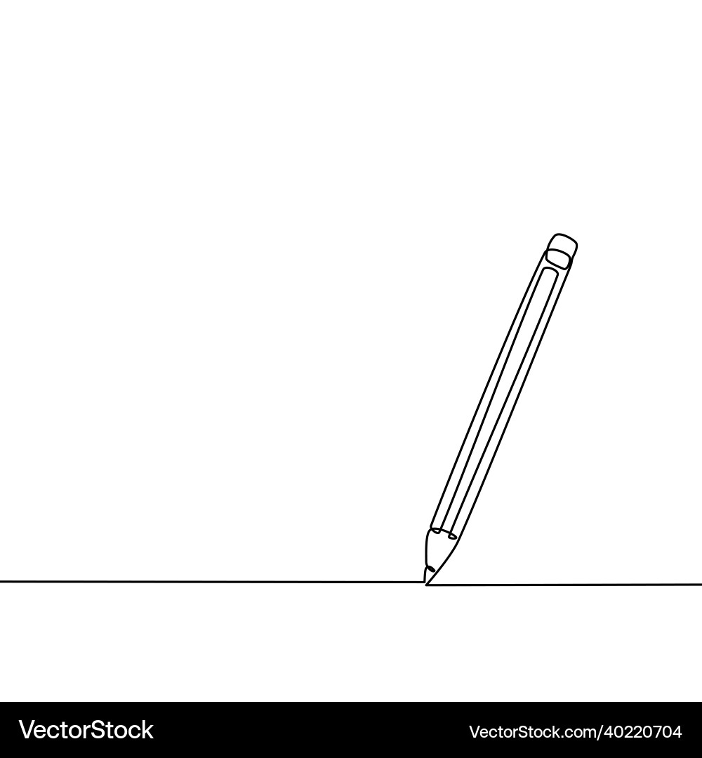 Draw a separate pencil continuous line Vector Image