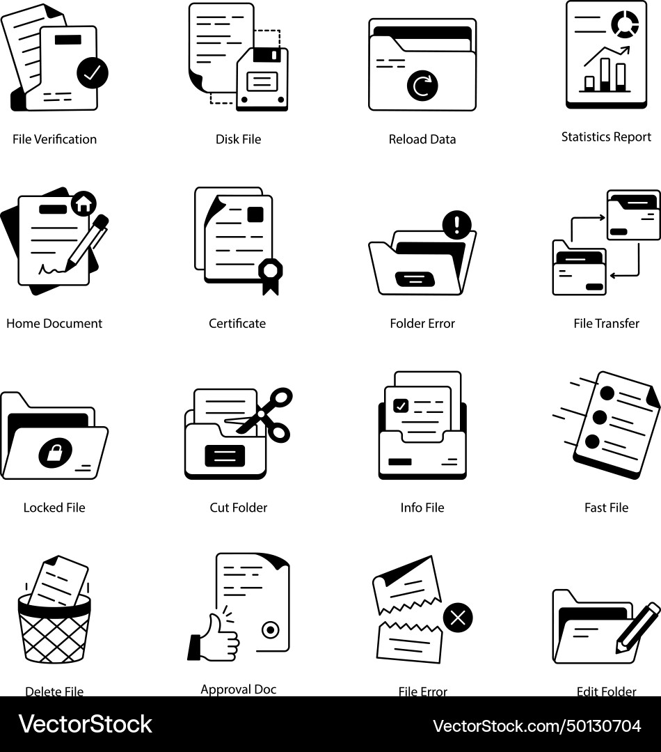 Files linear icon vector image
