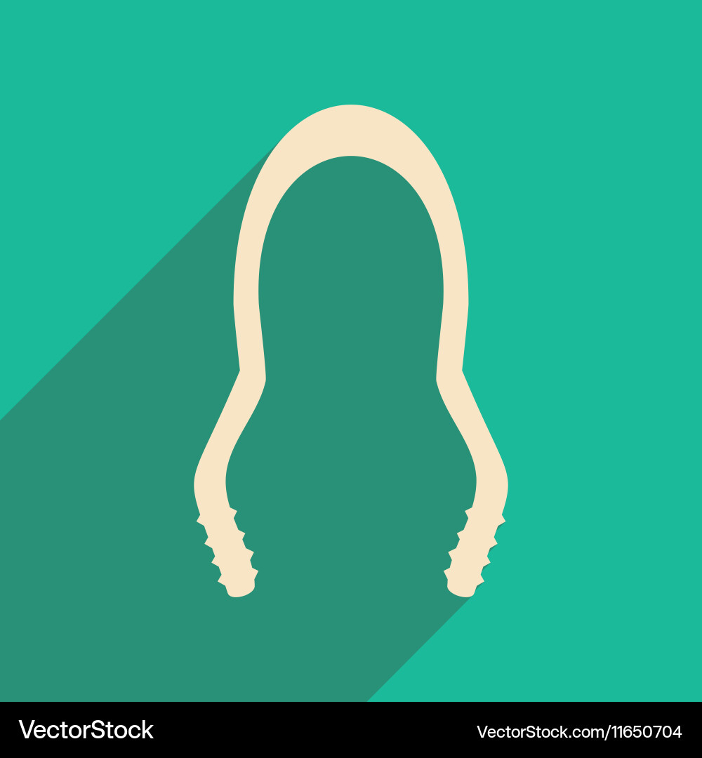 Flat with shadow icon and mobile application vector image