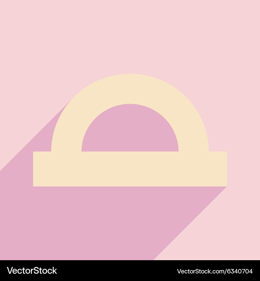 Flat with shadow icon and mobile application vector image