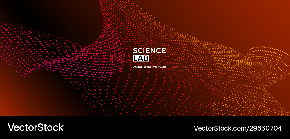 Futuristic background with dynamic particles Vector Image
