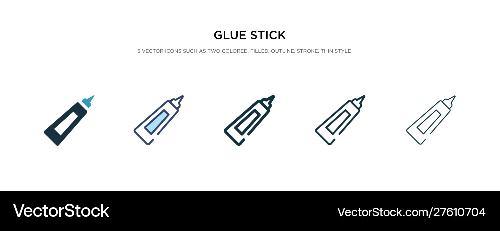 Glue stick icon in different style two colored Vector Image