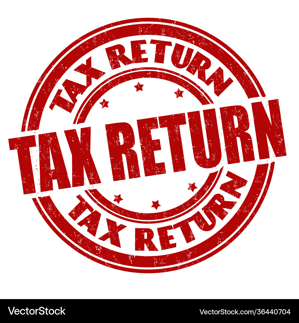 Grunge Tax Return Stamp vektorbild