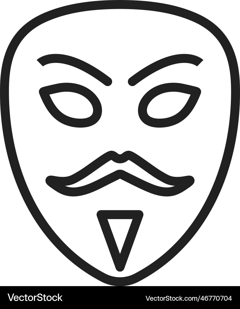 Hacker mask icon image suitable for mobile Vector Image