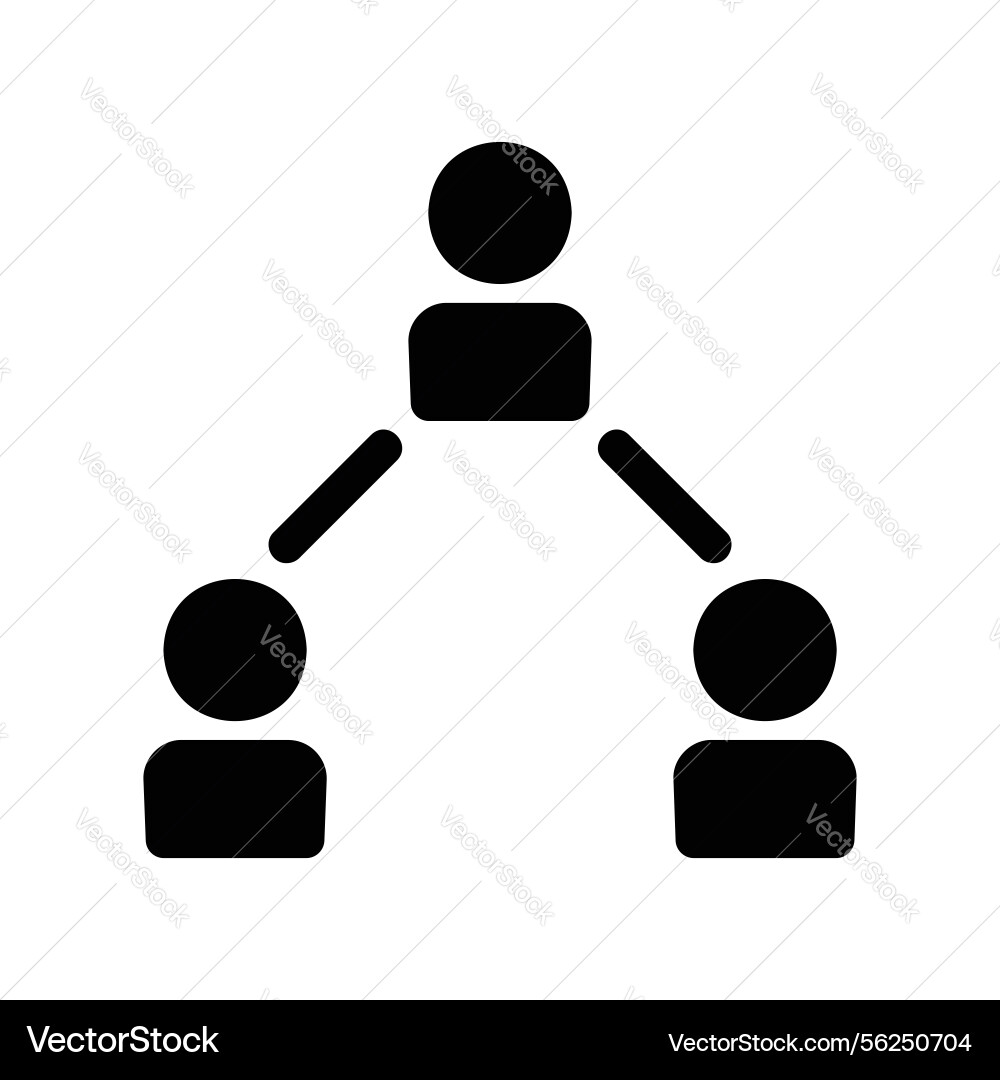Hierarchical organizational structure chart vector image