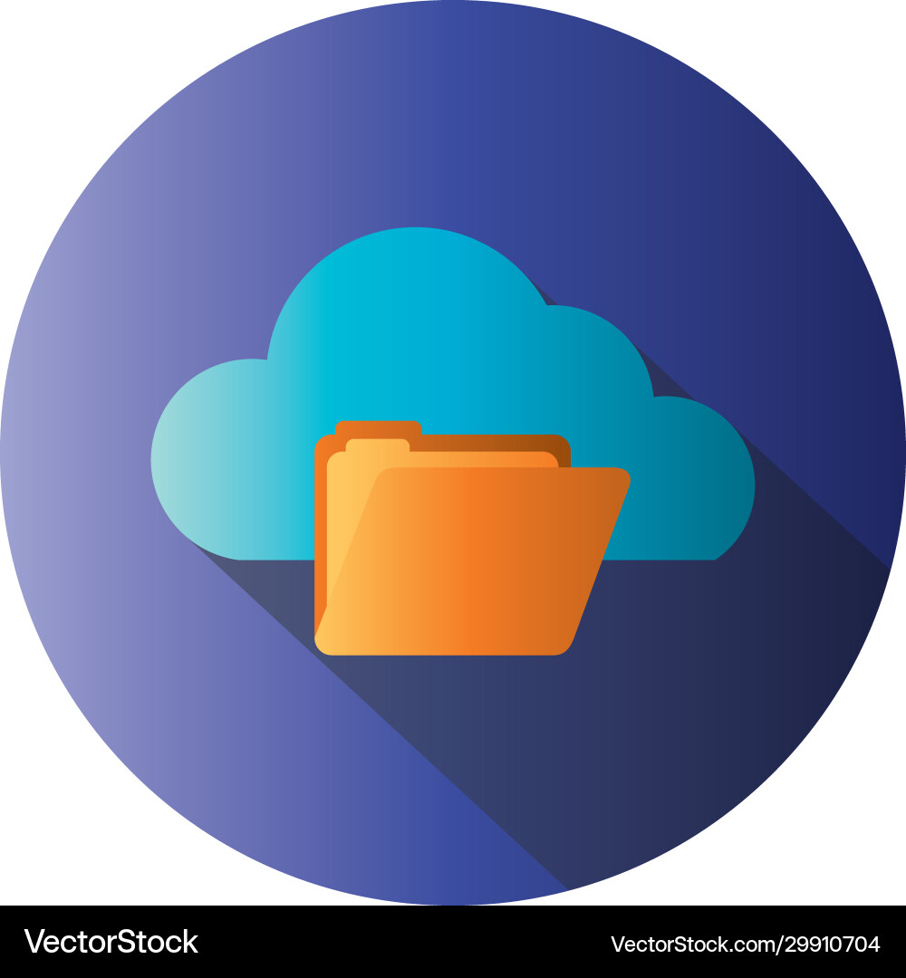 Isolated cloud computing and file block gradient Vector Image