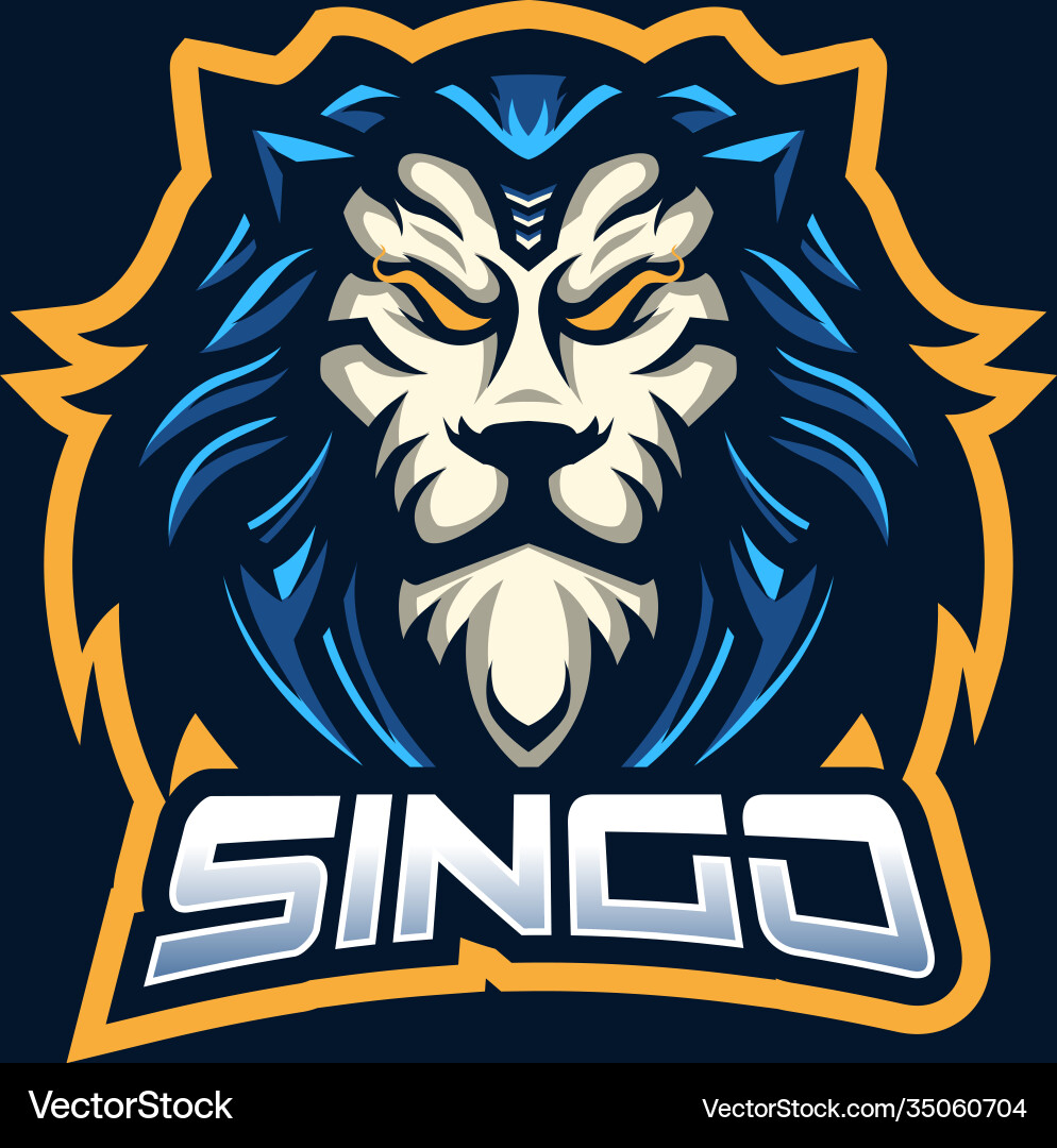 Lion esport gaming mascot logo template Lion esport gaming mascot logo template vector image