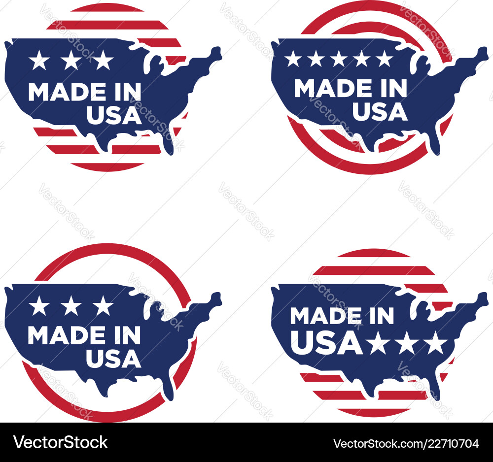 Made in USA Labels Vector Image