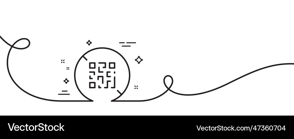 No qr code line icon scan barcode sign No qr code line icon scan barcode sign vector image