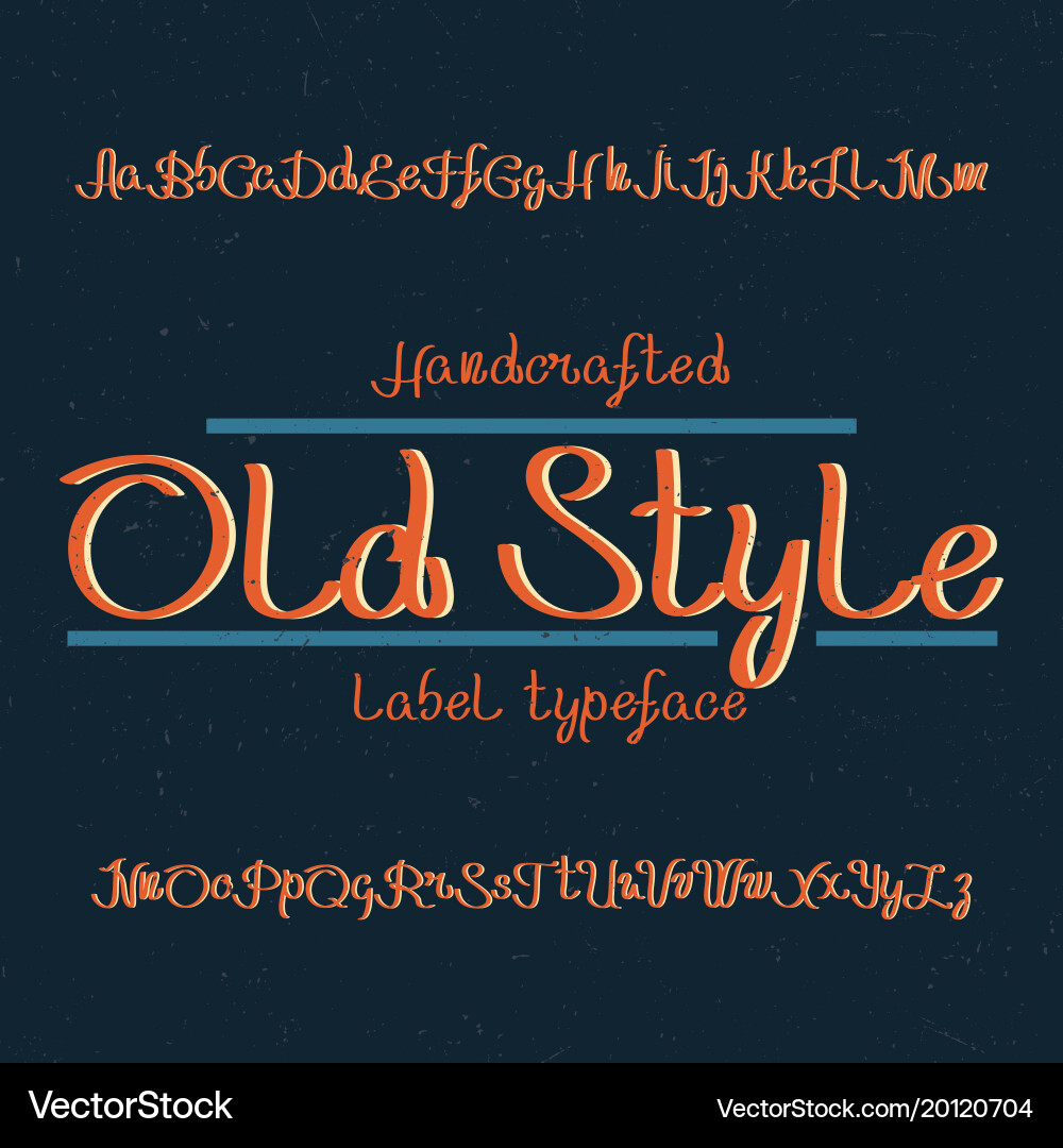 Old Style Label Typeface vector image