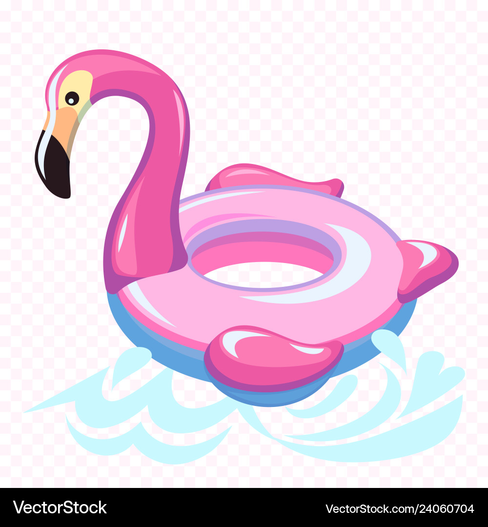 Pink Flamingo Float vector image
