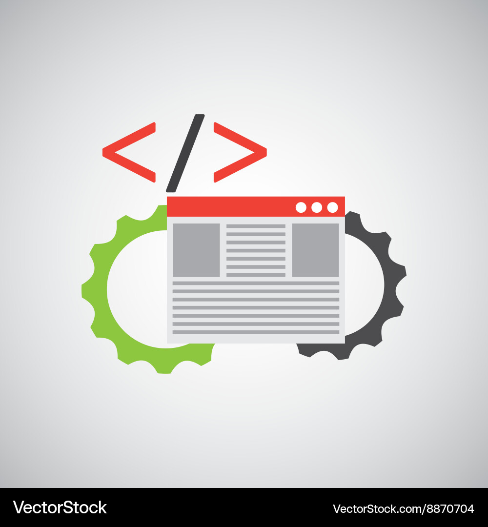 Programming language design vector image