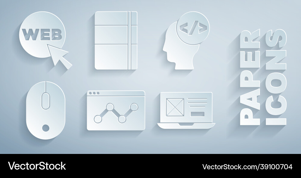 Set website statistic front end development Set website statistic front end development vector image