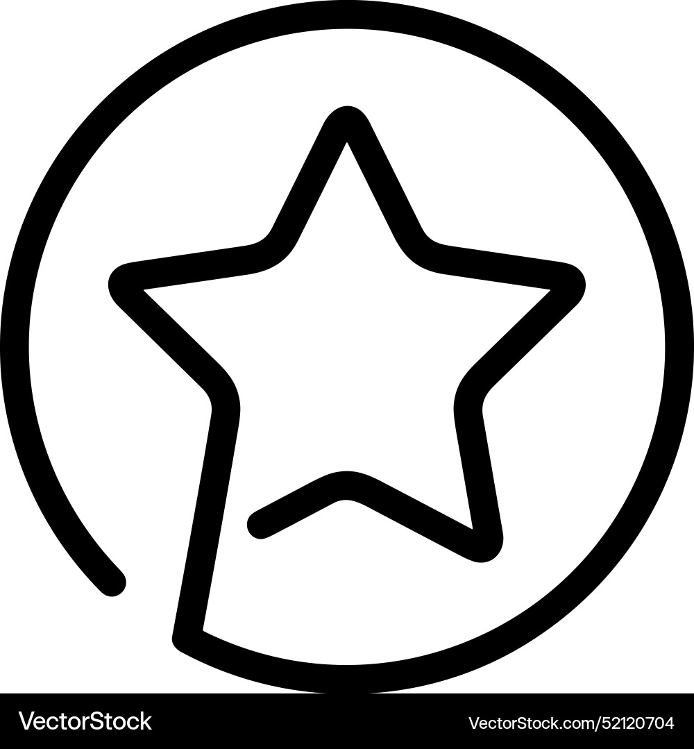 Star icon symbol image of the review rating Vector Image
