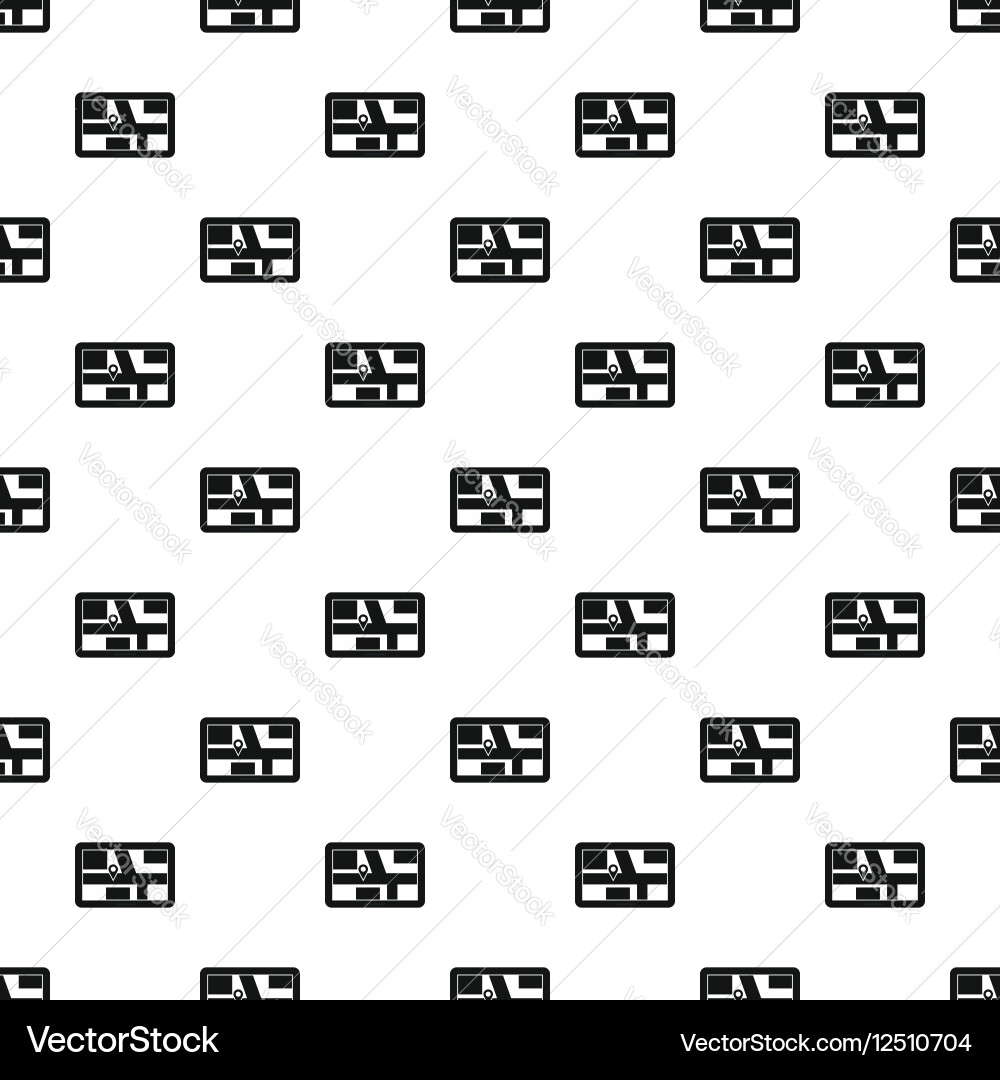 Tablet with map of area pattern simple style Vector Image
