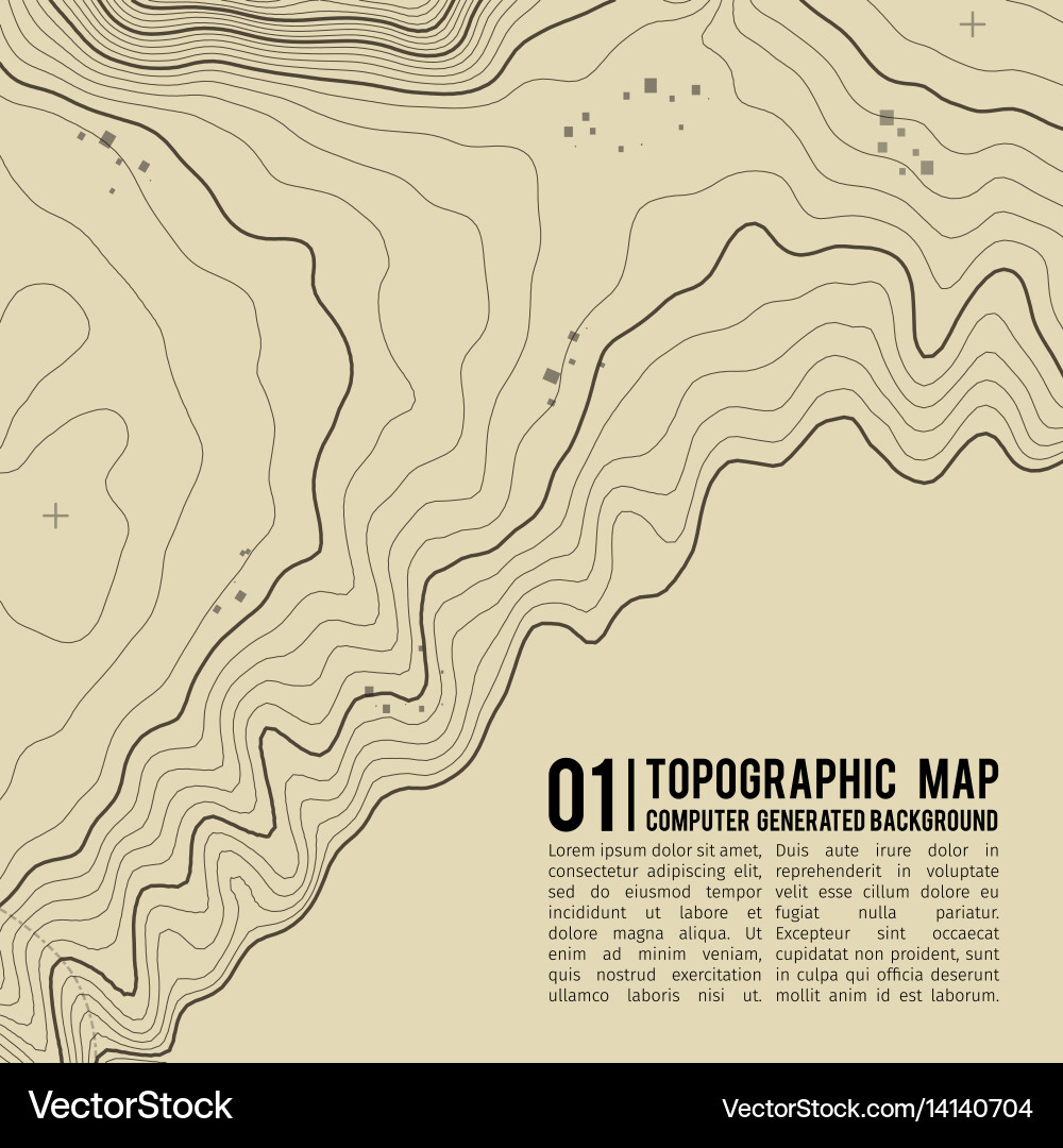Topographic map background with space for copy vector image