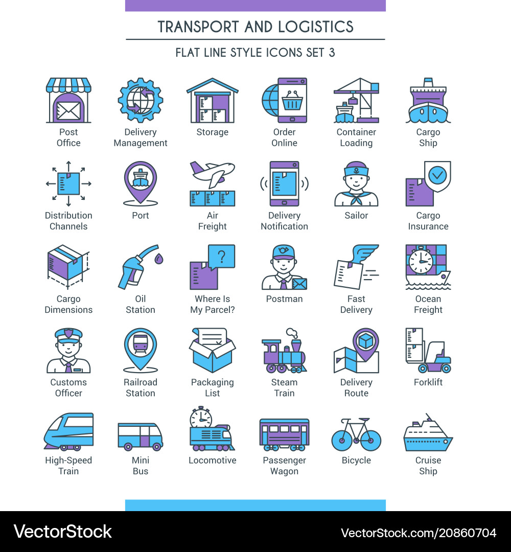 Transport and logistics set 03 Transport and logistics set 03 vector image