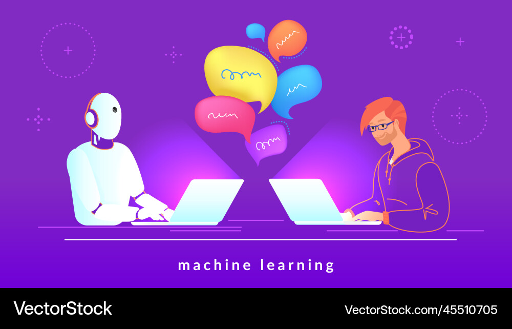 AI Chatbot Support Vector Image