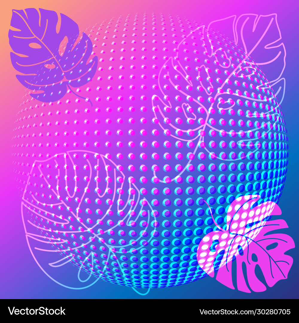 Bright abstract gradient background with halftone Vector Image