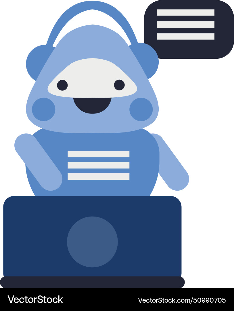Chatbot automatic message vector image