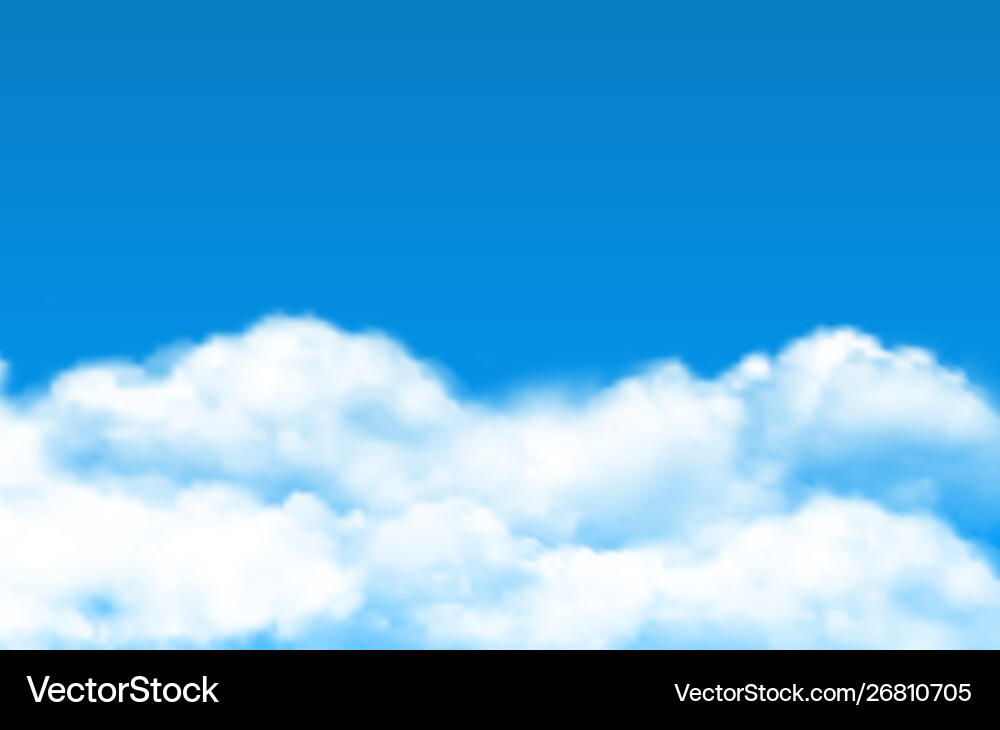 Cloud sky background realistic white Royalty Free Vector