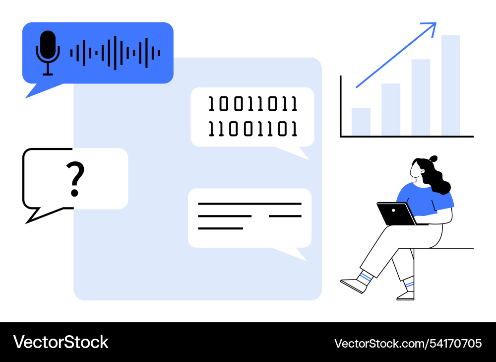 Digital communication tools symbolized with charts Digital communication tools symbolized with charts Vector Image